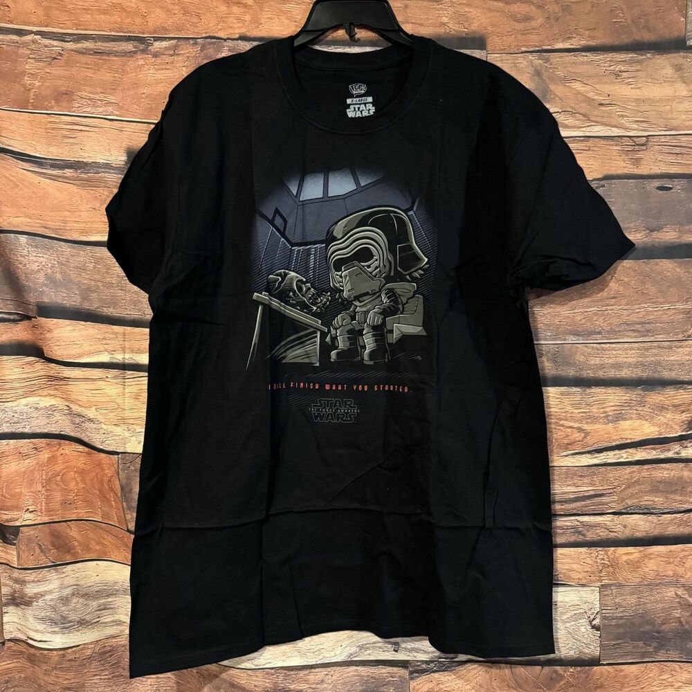 Star Wars Funko Pop Kylo Ren Shirt Vader Mask Finish What You Started XL Black